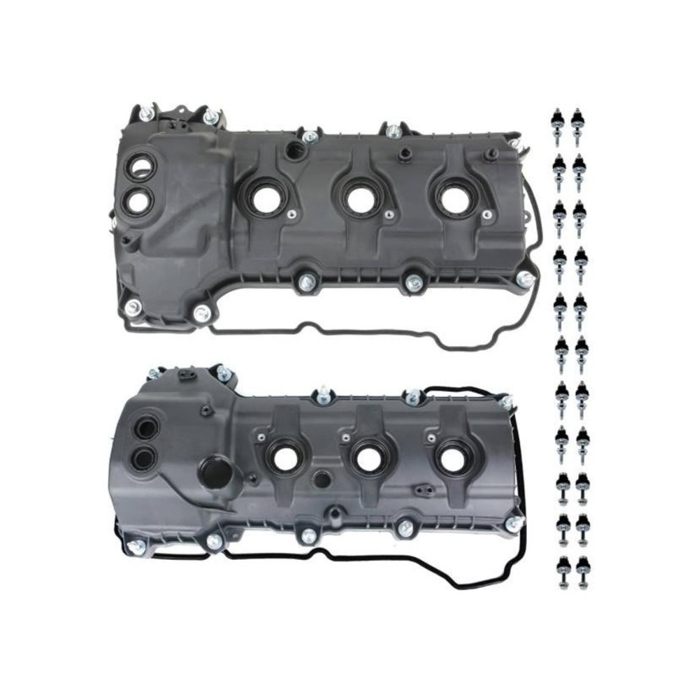 MILIPARTS Engine Valve Cover‎ Set Black Ford 3.5L 3.7L V6 Edge F150 2011-19